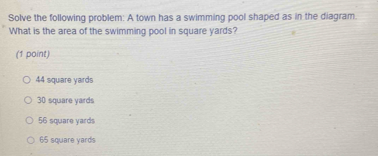 Solved: Solve the following problem: A town has a swimming pool shaped ...