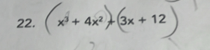 x³ + 4x² 3x+12