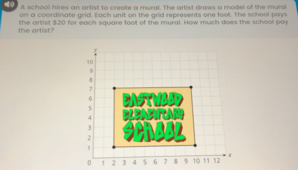 Solved: A school hires an artist to create a mural. The artist draws a ...