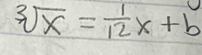 sqrt[3](x)= 1/12 x+b