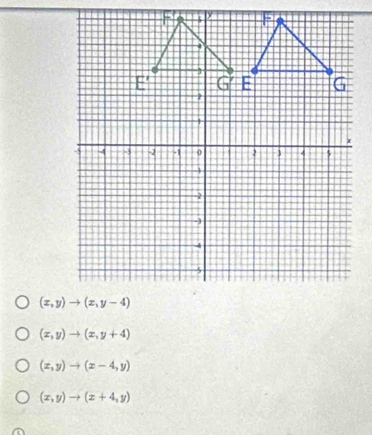 (x,y)to (x,y+4)
(x,y)to (x-4,y)
(x,y)to (x+4,y)