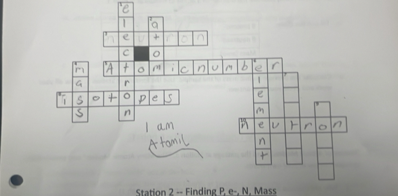 Station 2 -- Finding P, e-, N, Mass