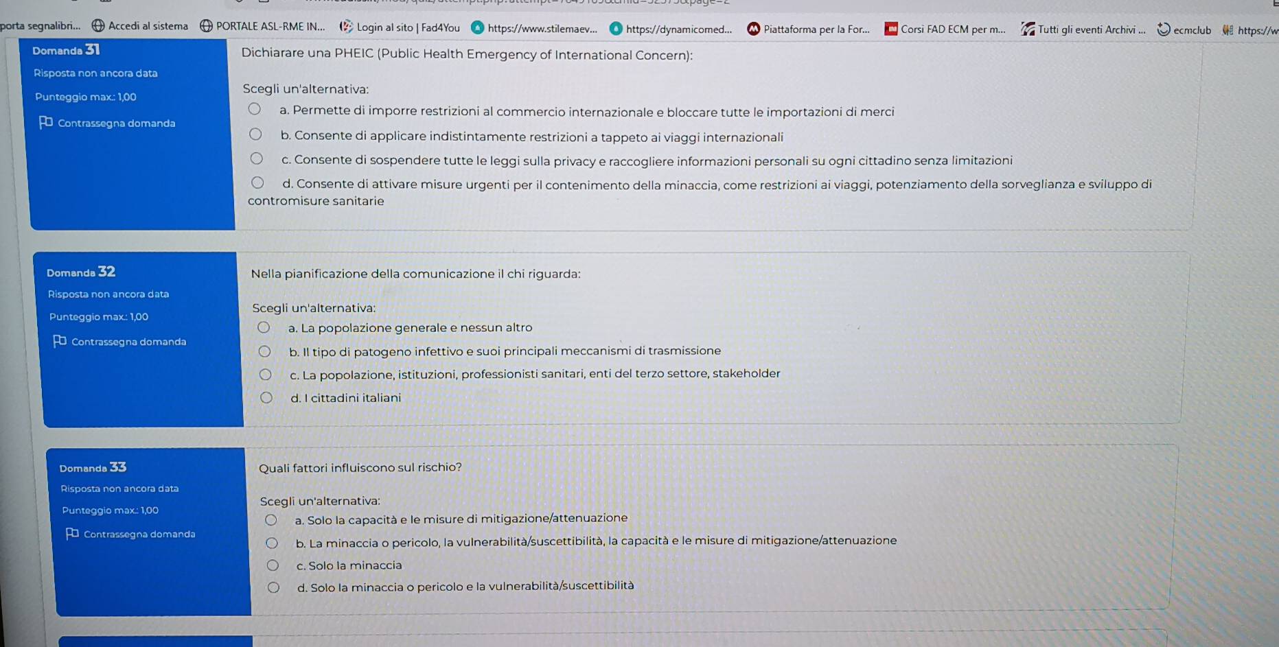 Risolto:porta segnalibri... Accedi al sistema PORTALE ASL-RME IN... 2 ...