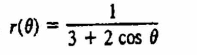 r(θ )= 1/3+2cos θ  