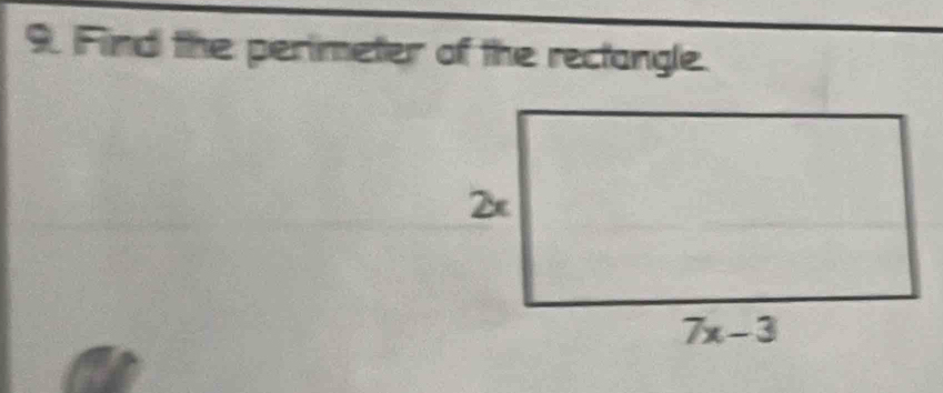 Find the perimeter of the rectangle.