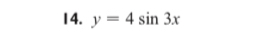 y=4sin 3x