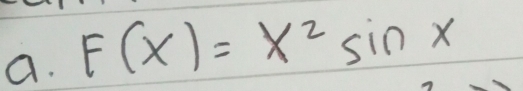 F(x)=x^2sin x