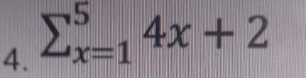 sumlimits _(x=1)^54x+2