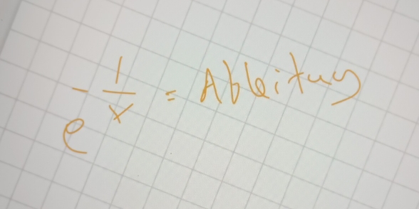 e^(-frac 1)x=Ab6itas