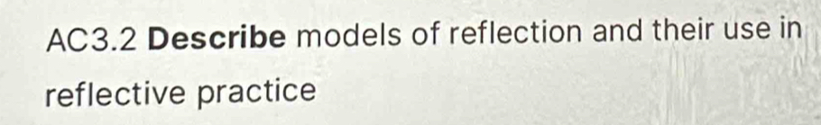 Solved: AC3.2 Describe models of reflection and their use in reflective ...