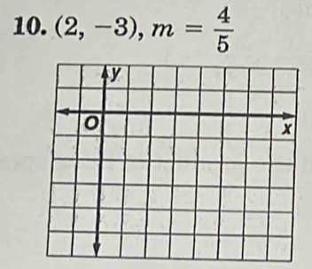 (2,-3), m= 4/5 