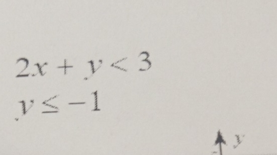 2x+y<3</tex>
v≤ -1