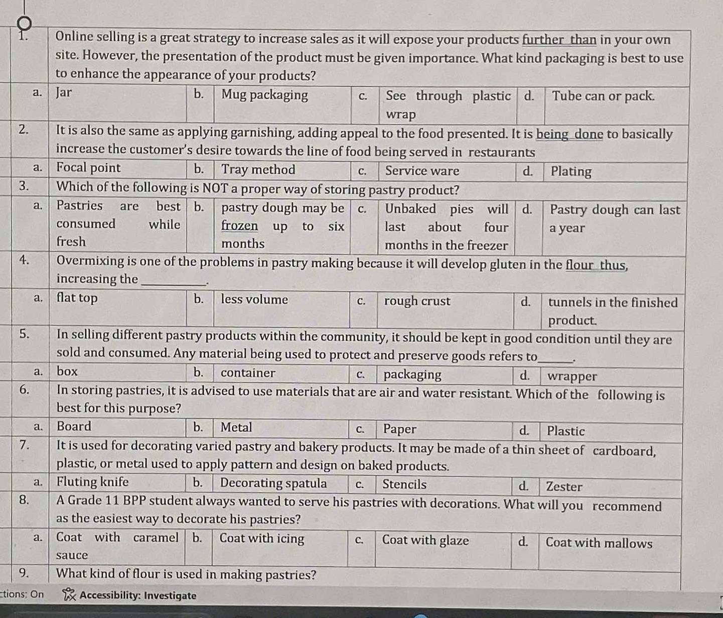 tions: On Accessibility: Investigate