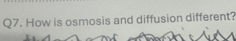 How is osmosis and diffusion different?