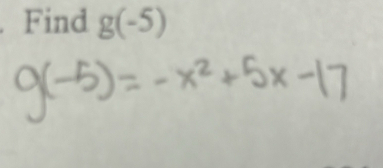 Find g(-5)