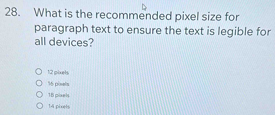 Solved: What is the recommended pixel size for paragraph text to ensure ...