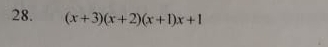 (x+3)(x+2)(x+1)x+1