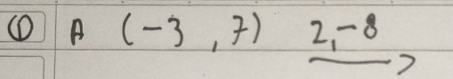 A(-3,7) 2, -8