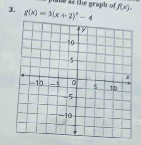 plane as the graph of f(x), 
3. g(x)=3(x+2)^3-4