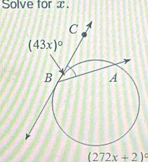 Solve for x.
(272x+2)^circ 