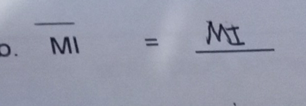 overline MI= _