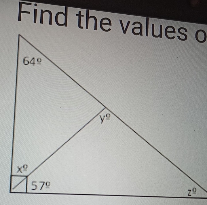 Find the values o