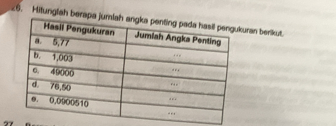 Hitunglah berapuran berikut.