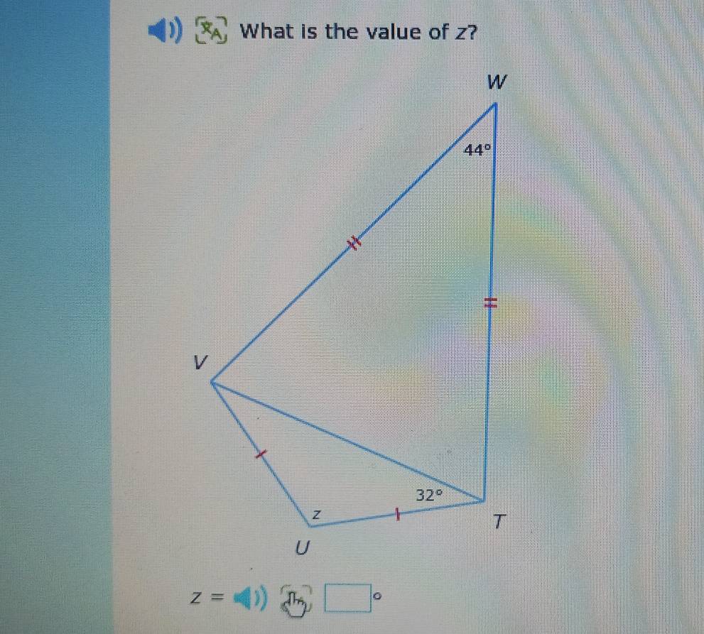 What is the value of z?
z=w()) □°