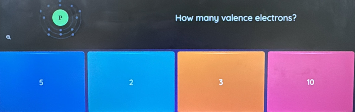 How many valence electrons?
5
2
3
10