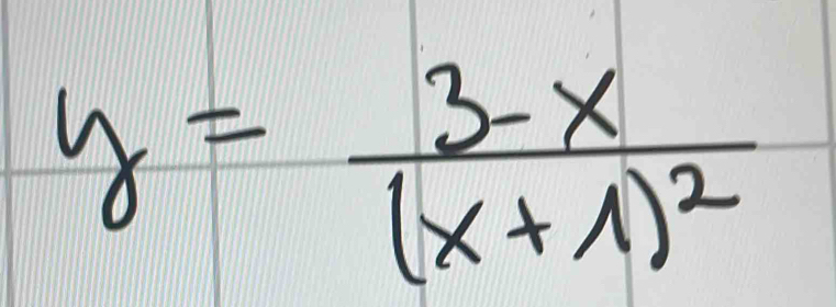 y=frac 3-x(x+1)^2