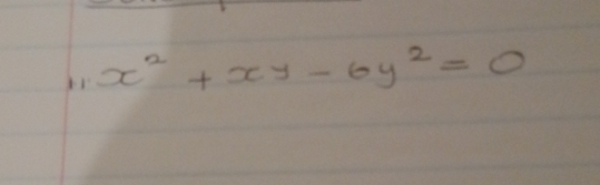 x^2+xy-6y^2=0