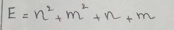 E=n^2+m^2+n+m