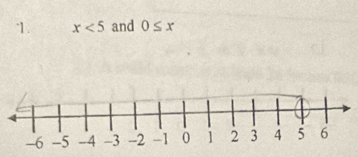 x<5</tex> and 0≤ x