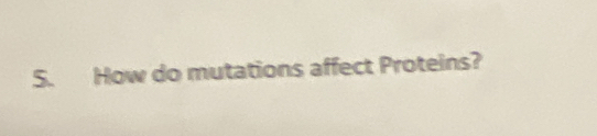 How do mutations affect Proteins?