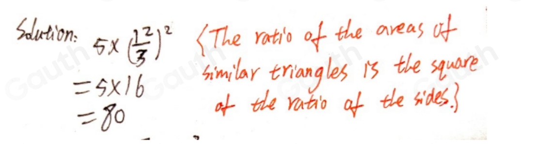 Solved: The diagram shows two mathematically similar triangles, T and U ...