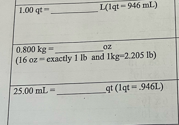 L(1qt=946mL)