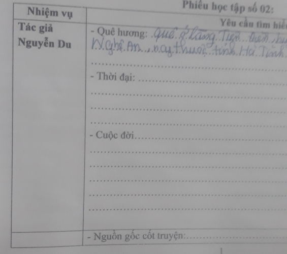 Phiêu học tập số 02 : 
Nhiệhiế