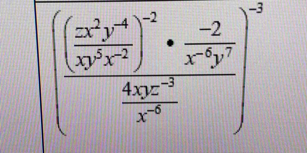 (frac ( z^3y^4/x^3 )^-2· frac 2x^5x^3frac 2^3 43/x^4 )^3