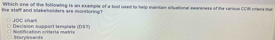Solved: Which one of the following is an example of a tool used to help ...