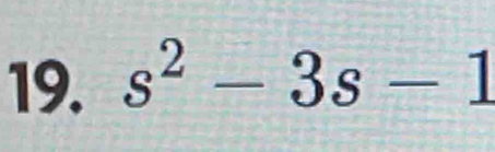 s^2-3s-1