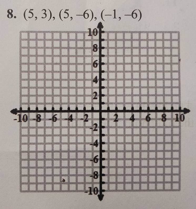 (5,3), (5,-6), (-1,-6)