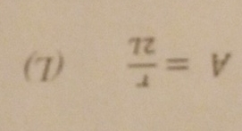 (7) frac 7z=V=V