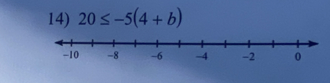 20≤ -5(4+b)