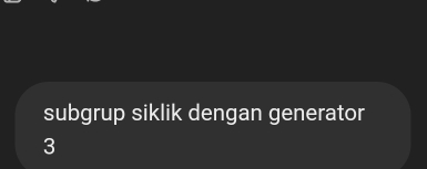 subgrup siklik dengan generator
3