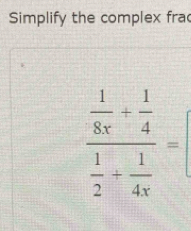 Simplify the complex frac