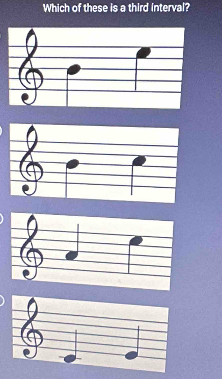 Which of these is a third interval?