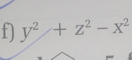 y^2+z^2-x^2