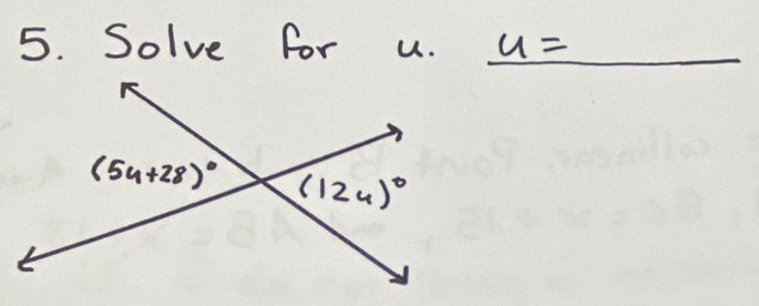 Solve for u. _ u=