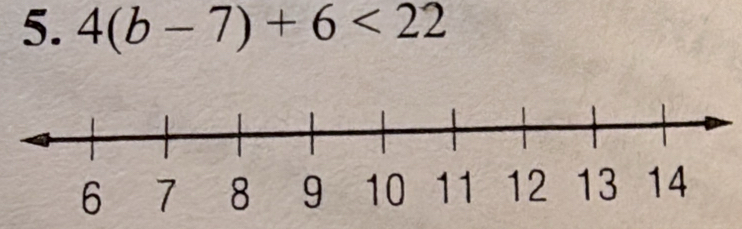 4(b-7)+6<22</tex>