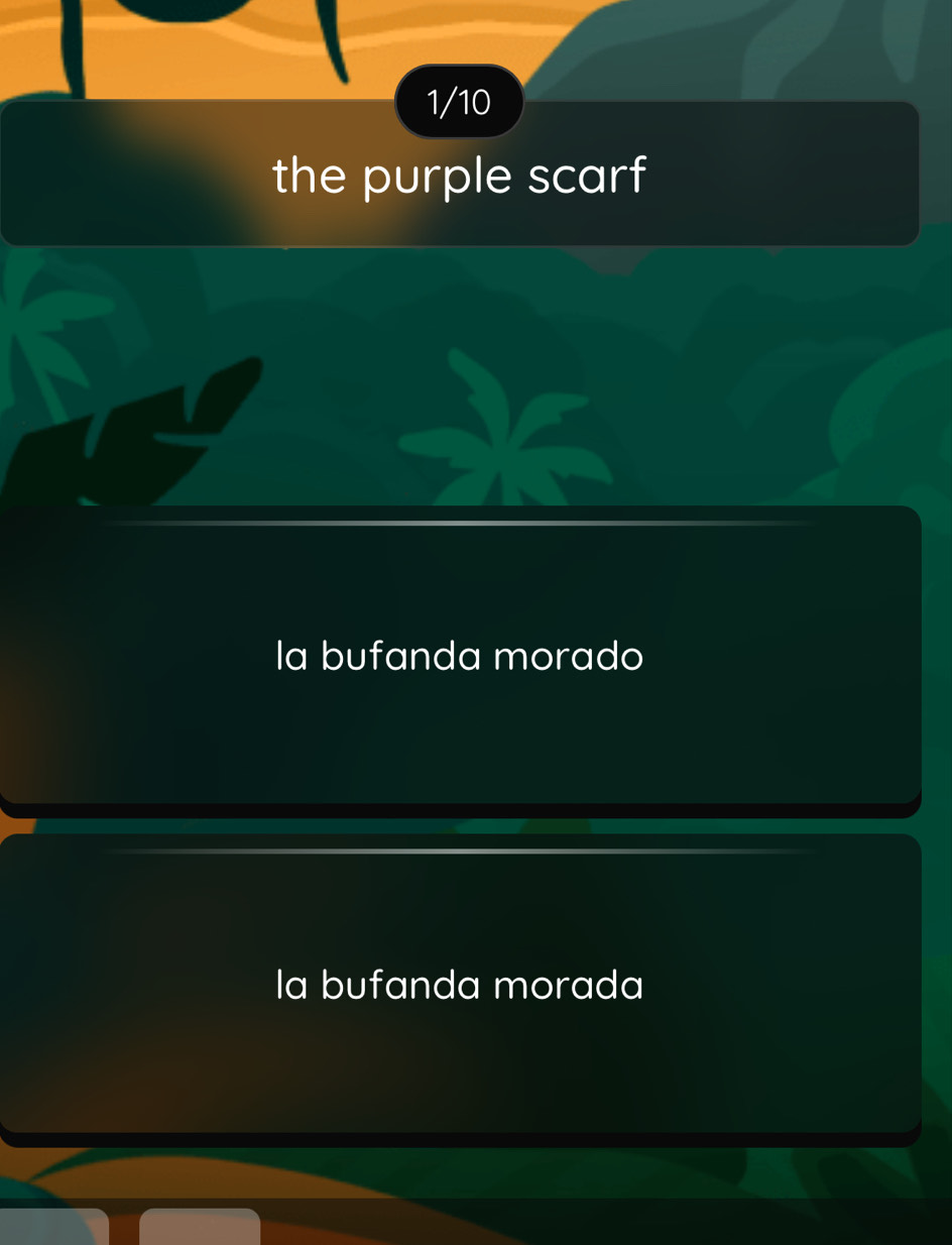 1/10
the purple scarf
la bufanda morado
la bufanda morada